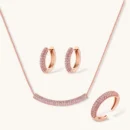 Conjunto Pavé Rosa | Joyería RABHA