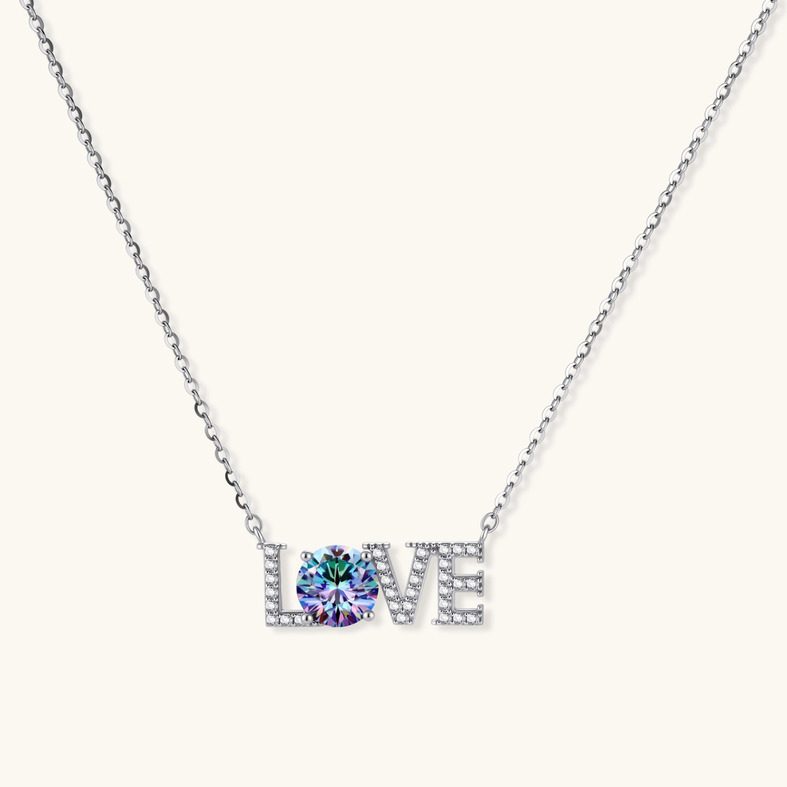Collar Moissanita LOVE | Joyería RABHA