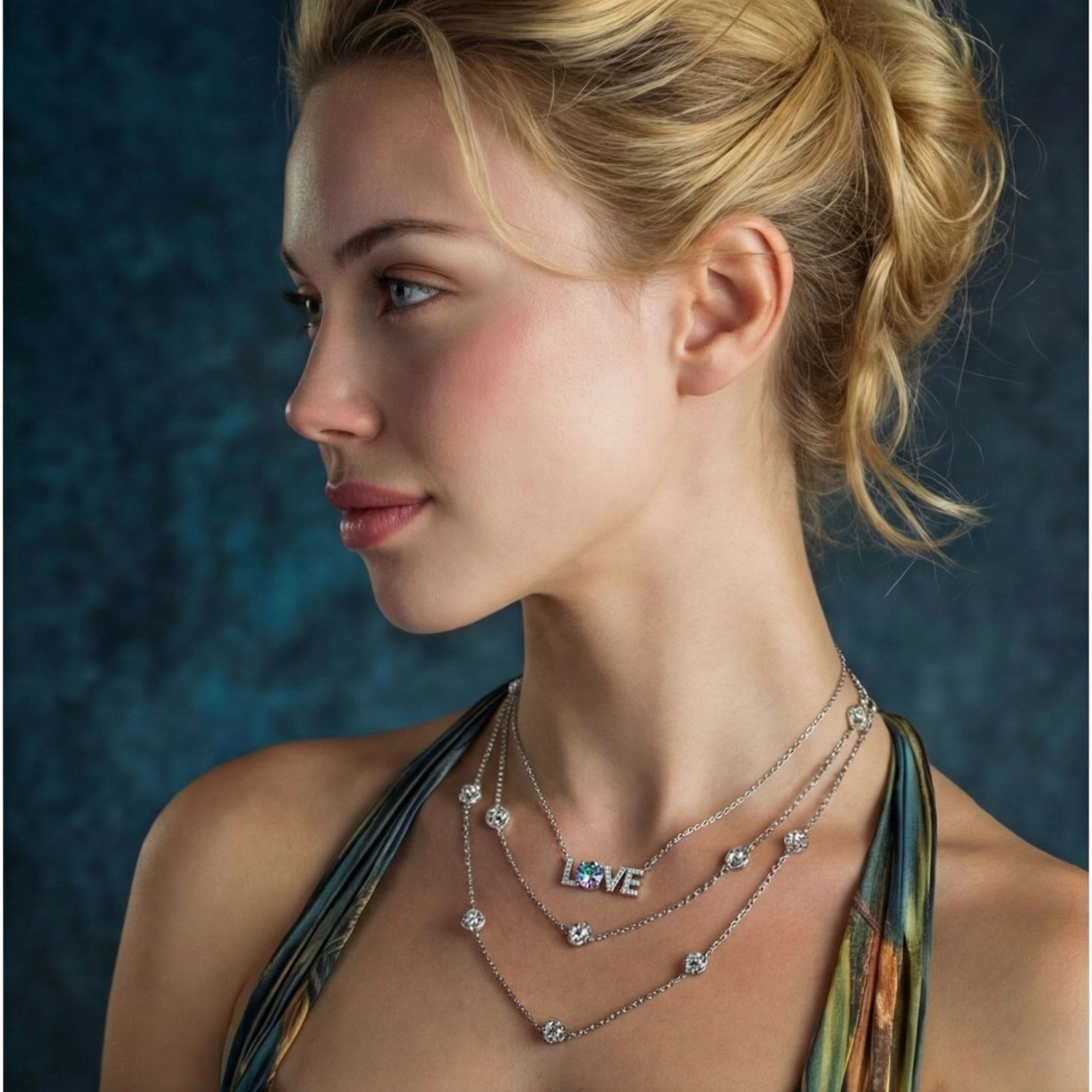 Collar Moissanita LOVE - Vista 3 | Joyería RABHA