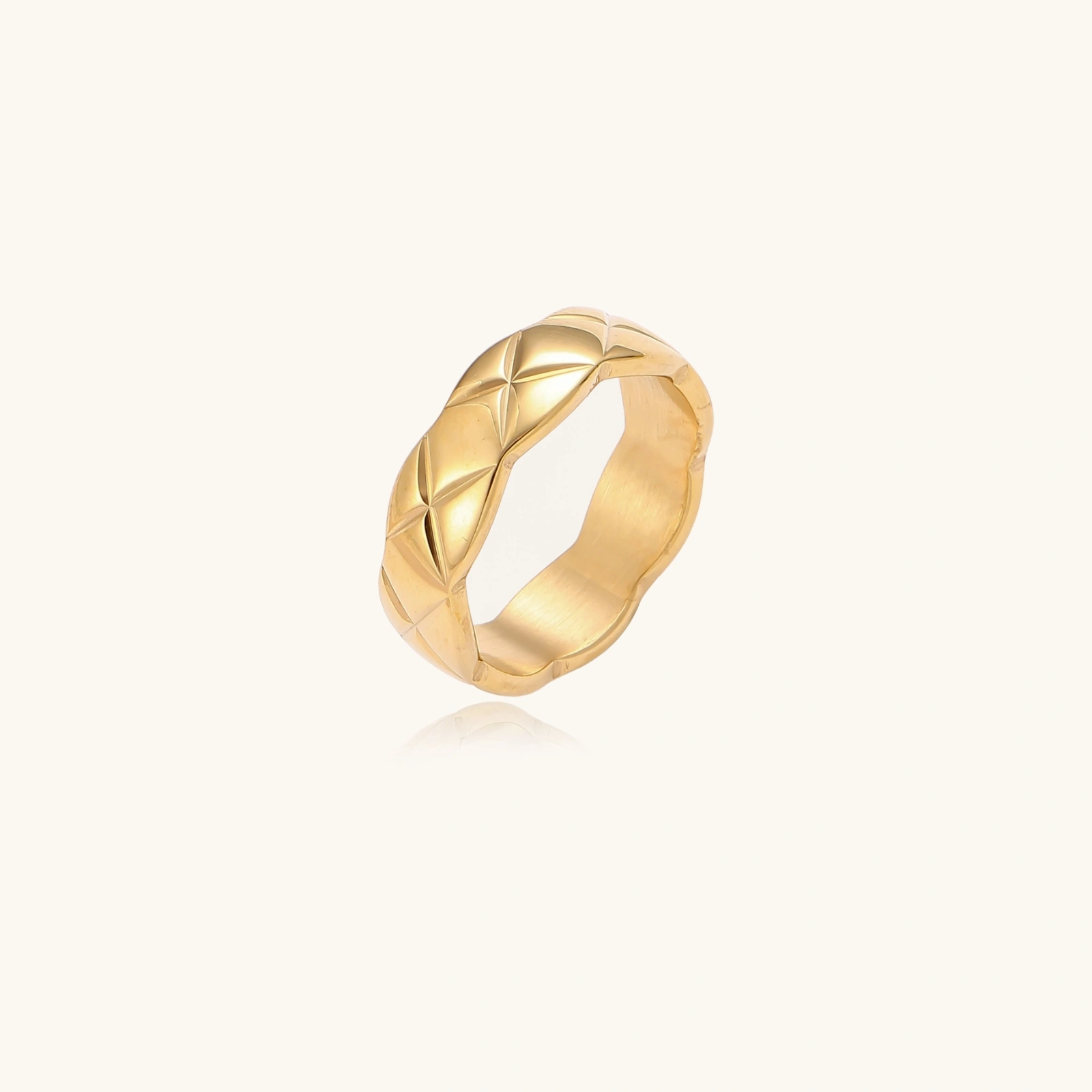 Anillo Banda Luxe Trenzada | Joyería RABHA