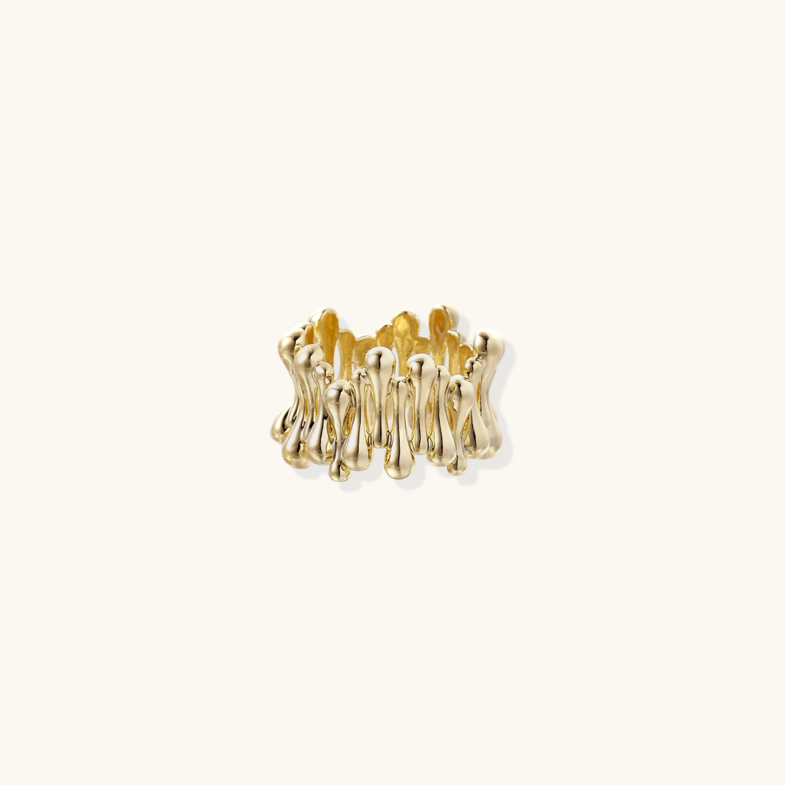 Anillo Escultura Cuerda Dorada - Detalle | Joyería RABHA