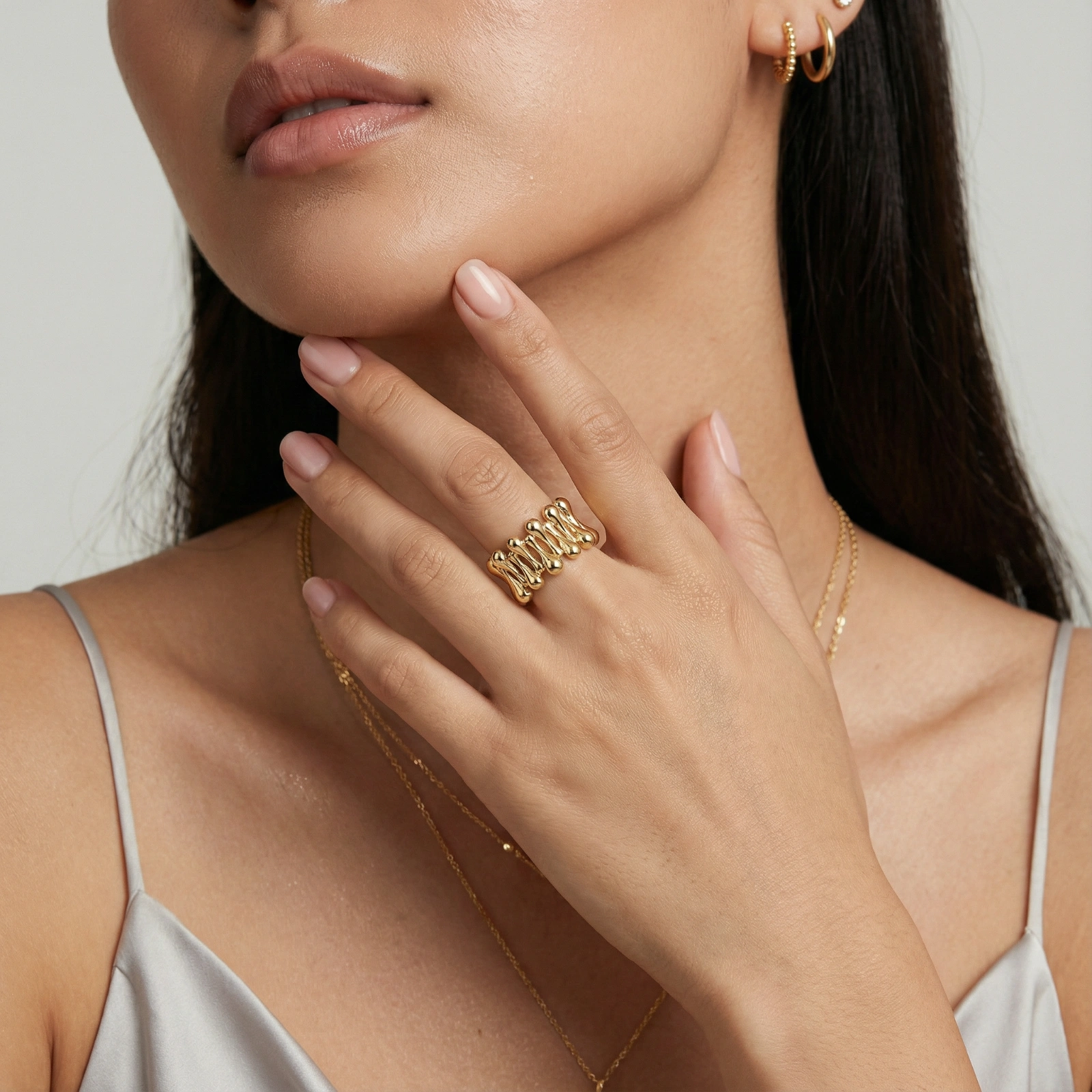 Anillo Escultura Cuerda Dorada - Vista 4 | Joyería RABHA