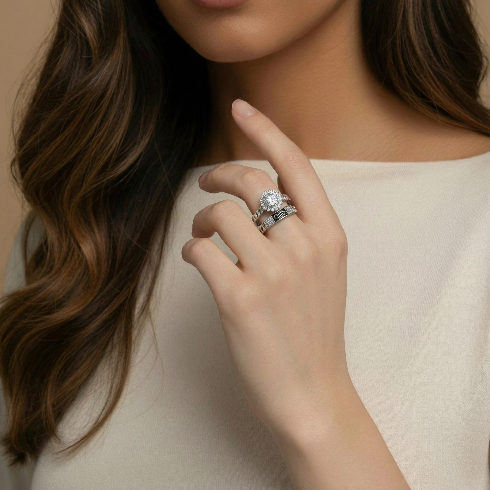 Anillo Halo de Cadena Cósmica | RABHA - Imagen 5