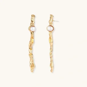 Pendientes de Perla Flujo Retorcido | Joyería RABHA